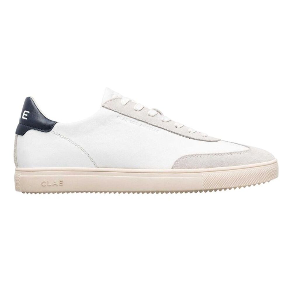 CLAE Womens/Ladies Deane Leather Sneakers / White/Navy